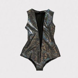 BWT festival rave holographic bodysuit